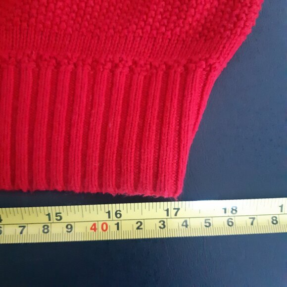 IZOD SZ L 1/4 Zip Mock Neck Red Men's Sweater - Picture 10 of 13